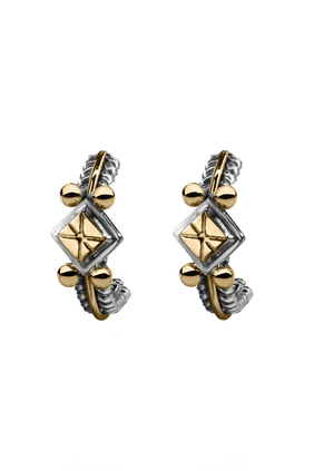 18K Gold Geometric Earrings
